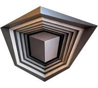 Autocollant mural illusion 3D, grand mur d'angle auto-adhésif amovible - Décoration moderne pour la maison, le bureau et le salon - Graphique mural pour dortoir