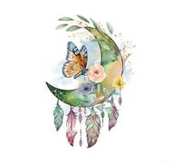 Autocollant mural imperméable en PVC avec motif attrape-rêves pour décoration murale longue durée dans différents espaces intérieurs