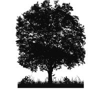 Autocollant mural - INFACTORY - Grand Arbre - Vinyle - Réutilisable - Noir