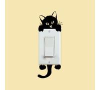 Autocollant Mural Interrupteur Lumiière Petit Chat, 1 Pièce, Diy Bricolage, Décoration De La Maison