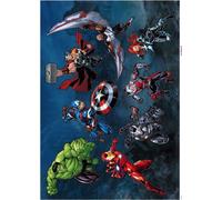 Autocollant mural Komar Les Vengeurs Rouge, Vert et Bleu - 612745 - 50 cm x 70 cm