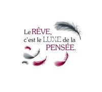 SUD TRADING Autocollant Mural Le rêve c'est le Luxe de la pensée GRIS ET ROSE