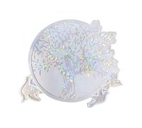 Autocollant mural léger en silicone parfum plâtre ornements gouttes résine adhésive pour décoration holographique arbre à oiseaux formes de vie pour moulage en résine