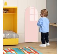 Autocollant mural magnétique en forme d'arche - Tableau noir magnétique pour enfants, apprentissage amusant et décoration de salle de jeux (rose)