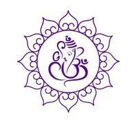 Autocollant mural Mandala Ganesh Mandala méditation vinyle autocollant mural Yoga décor intérieur Design amovible décor de chambre à la maison autocollant petit - 30x30 cm