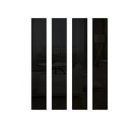 Autocollant Mural Miroir 6 Couleurs, Lignes décoratives Plates 3D, Bande de Bord Plafond, décoration Fond Salon, DIY Bricolage(Black,M 3 x 50cm)