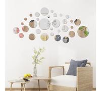 Autocollant Mural Miroir Acrylique 3D, 2,2 x 2,5 x 3,5 x 5,5 x 8 x 15 cm Autocollant de Miroir Bricolage Autocollant Mural 3D, Autocollant Mural 3D 3D Autocollant de décoration de la Maison