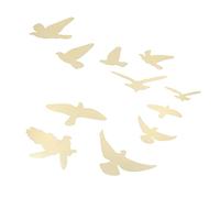 Autocollant Mural, Miroir Amovible 3D Forme D'oiseau Miroir Stickers Muraux Bricolage Décoration Murale pour la Maison Salon Chambre(or)