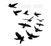 Autocollant Mural, Miroir Amovible 3D Forme D'oiseau Miroir Stickers Muraux Bricolage Décoration Murale pour la Maison Salon Chambre(noir)