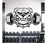 Autocollant mural motif bouledogue pour fitness, amant des chiens, 57 x 33 cm