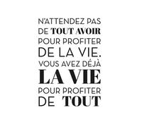 SUD TRADING Autocollant Mural N'attendez pas - Hauteur 34 x Largeur 24 cm