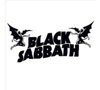 Autocollant mural noir et blanc - Logo du groupe de rock Black Sabbath pour décoration de porte ou de fenêtre de voiture, camion, wagon, SUV, autocollant mural amovible imperméable 42 x 86 cm