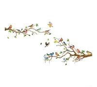 Autocollant mural pour chambre d'enfant Motif oiseaux et branches d'arbre