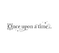 Autocollant mural pour chambre d'enfant Once Upon a Time - Citation d'imagination - Zone de déguisement - Bibliothèque - Décoration de chambre d'enfant - Extra large - 32 x 140 cm