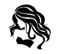 Autocollant mural pour salon de beauté avec beau visage de femme, décoration murale pour cils, spa, salon de beauté, vinyle-S-30x33cm-Black