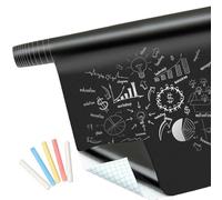 Autocollant mural pour tableau noir, grande d'écriture en PP avec craies colorées, film de dessin amovible pour l'enseignement en classe, notes pour la salle de classe