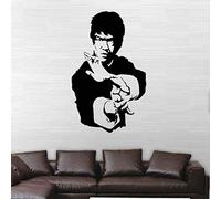 Autocollant mural PVC auto-adhésif amovible Papier peint imperméable Dragon sticker mural arts martiaux dragon frère peinture décorative sticker mural pvc nouveau salon TV canapé
