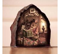 Autocollant mural réaliste 3D avec trou de souris dans un trou - Art amusant - Imperméable - Pour chambre à coucher, chambre d'enfant, décoration murale - Peinture, traitements muraux et fournitures