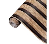 Autocollant mural réaliste en bois pour chambre à coucher (A)
