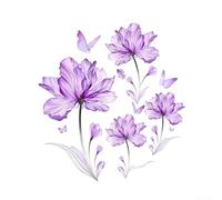 Autocollant mural simple en PVC pour salle de bain - Amovible et repositionnable - Application lisse - 25 cm x 30 cm - Violet