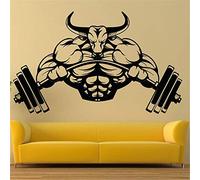 autocollant mural stickers muraux chambre Sticker Gym Fitness Musculation Muscle Haltère Décor Sports Sticker Gym Décoration de La Maison