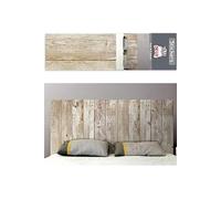 Retrò Autocollant mural Tête de lit planches de bois Vinyle marron vintage