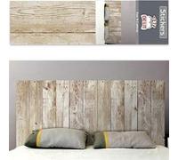 Autocollant mural tête de lit planches de bois G