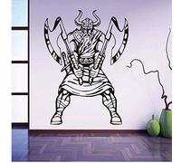 Autocollant Mural Viking Guerrier Du Nord Intérieur Art Mural Amovible Papier Peint Auto-Adhésif Salon Décalcomanie Décoration De La Maison 58 * 79Cm