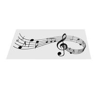 Autocollant Mural Vinyle Note de Musique pour Décoration Maison - Noir PVC Art pour Murs Meubles Verre - 24 X 58 Cm Décoration Intérieur Moderne