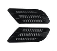 Autocollant noir pour grille d'aération latérale de voiture - 16,5 x 7,5 cm - Pour installation avant gauche et droite - Plastique ABS (