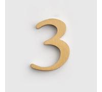 Autocollant numéros maison auto-adhésif 1,8 pouce, numéro porte en laiton moderne 4,5 cm, lettres d'adresse dorées pour boîte aux lettres, pour décoration mur extérieur d'appartement, café(3)