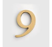 Autocollant numéros maison auto-adhésif 1,8 pouce, numéro porte en laiton moderne 4,5 cm, lettres d'adresse dorées pour boîte aux lettres, pour décoration mur extérieur d'appartement, café(9)