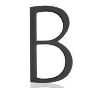Autocollant Numéros Maison Autoadhésif 5 Pouces, Numéro Porte Moderne en Acrylique 127mm, Signalisation d'Adresse en Argent/Blanc/Noir pour Boîte aux Lettres, Décoration Murale d'Appartement(Black B)