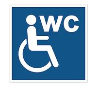 Autocollant Obligation Mandatory NF ISO7010 - Sticker Adhésif Signalétique Carré Laminé Plastifié Résistant à l'eau et aux UV - Passage pour Personne Handicapée - 35x35 cm