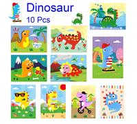 Autocollant Oligfoam 3d,Dessin Animé,Océan,Animaux,Véhicules,Dinosaure,Série Fait À La Main,Bricolage,Artisanat D'art,Puzzles Dos,Jouets,Ensemble De 10 Pièces - Type Dinosaur