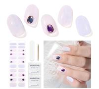Autocollant Ongle Gel - 22pcs Vernis Autocollant Ongles Gel Nail Stickers Auto-adhésifs Art Qualité Salon Longue Durée Pour Femmes Filles Nail (style6)