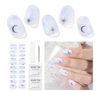 Autocollant Ongle Gel - 22pcs Vernis Autocollant Ongles Gel Nail Stickers Auto-adhésifsArt Qualité Salon Longue Durée Pour Femmes Filles Nail (style7)