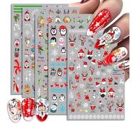 Autocollant Ongle - Noël - 3D Design - Dessin animé - Auto-Adhésif