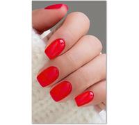Autocollant Ongles Gel Uv Rouge Gel Nail Stickers Semi-Durci Stickers Ongle Gel Deco Ongle Nail Art Design Manucure