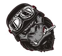 Autocollant orang-outan, autocollant drôle orang-outan - Autocollant de décalcomanie de surfaces fissurées d’orang-outan,Autocollant de pare-chocs orang-outan, tête de singe rugissant, autocollant adh