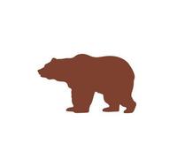 Autocollant ours stickers adhesif - Taille : 17 cm - Couleur : blanc