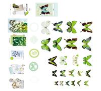 Autocollant papillon résistant aux déchirures - Décoration lumineuse - Convient pour les agendas, les albums, les cadeaux, les fournitures de fête, les projets de papeterie, autocollant mural lumineux