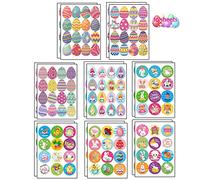 Autocollant Pâques, Gommettes Stickers DIY Enfants Motifs Œuf Lapin pour Décoration de Pâques, Stickers Autocollants en Vinyle pour Enfants Craft Art Faire de la Décoration