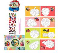 Autocollant par Numéro - Puzzle De 11 Pouces | Paper Craft - Kit d'art De Collage 3D Bricolage pour avec des Dessins d'avion Et De Voiture, Jouet Éducatif D'activité De Motricité Fine pour L'a