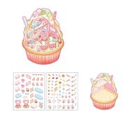 Autocollant paradisiaque en cristal pour enfants 125 x 150 mm avec motifs de maison de forçage secrète et support en papier durable Motif scène de dessin animé