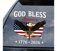 Autocollant Pare-Brise Voiture - 15cm Autocollant Patriotique PVC Motif 250e Souvenir Décoration Vinyle | Autocollant de Voiture pour Berline, SUV, Capot, Ordinateur Portable, T