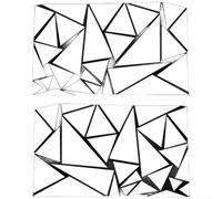 Autocollant Pare-Chocs Triangle DIY PVC 100x60cm(White)