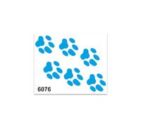 Autocollant Patte Bleue 10 x 12 cm