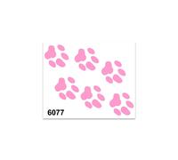Autocollant Patte Rose 10 x 12 cm