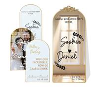 Autocollant Personnalisé de Bienvenue Dans Notre Miroir de Mariage, Autocollant de Miroir en Vinyle Personnalisé avec Noms de Mariés, Panneau de Bienvenue de Mariage